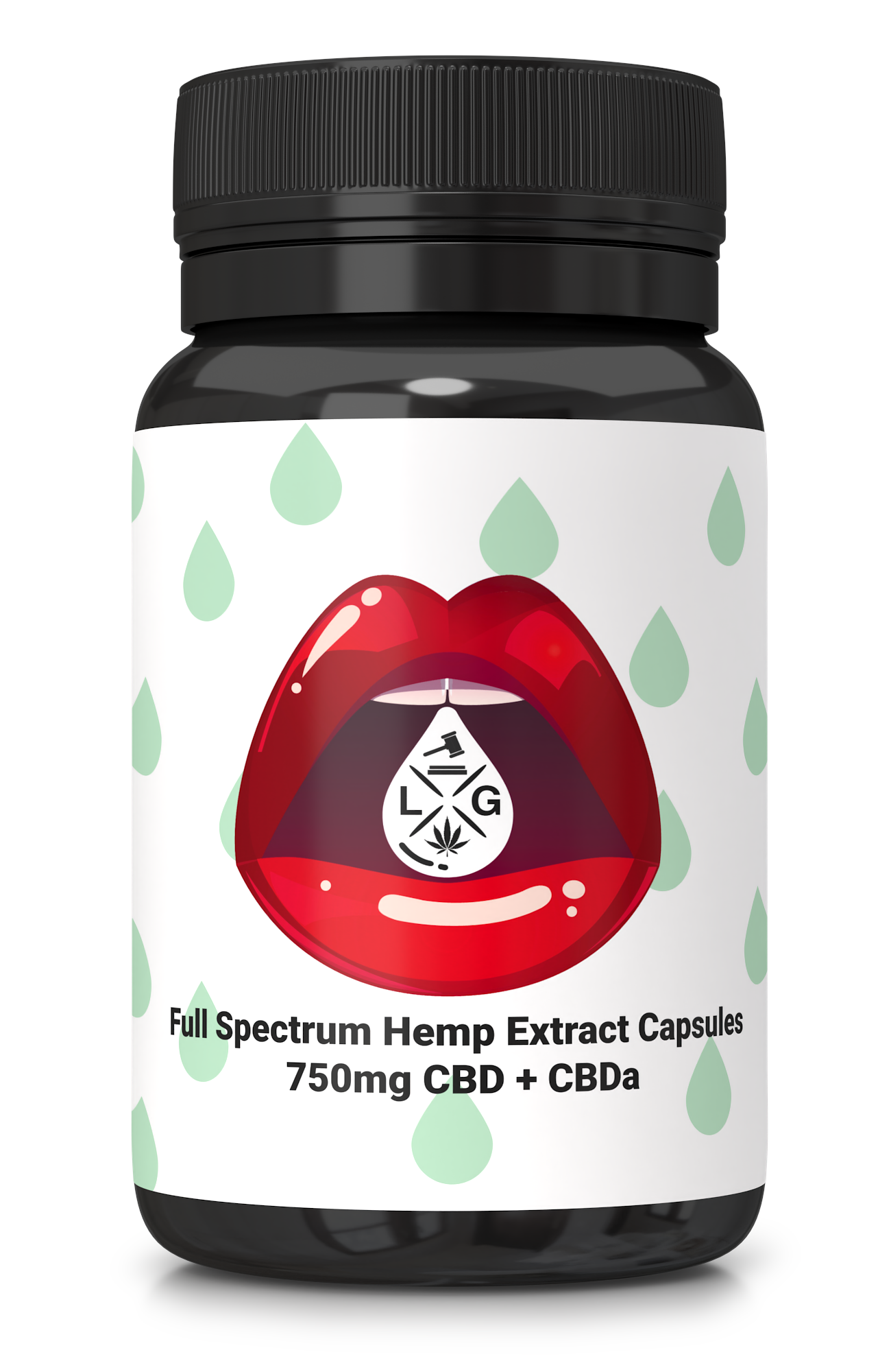 Legally Green Raw Hemp Extract Capsules 30 x 25mg – 750mg CBD+CBDa