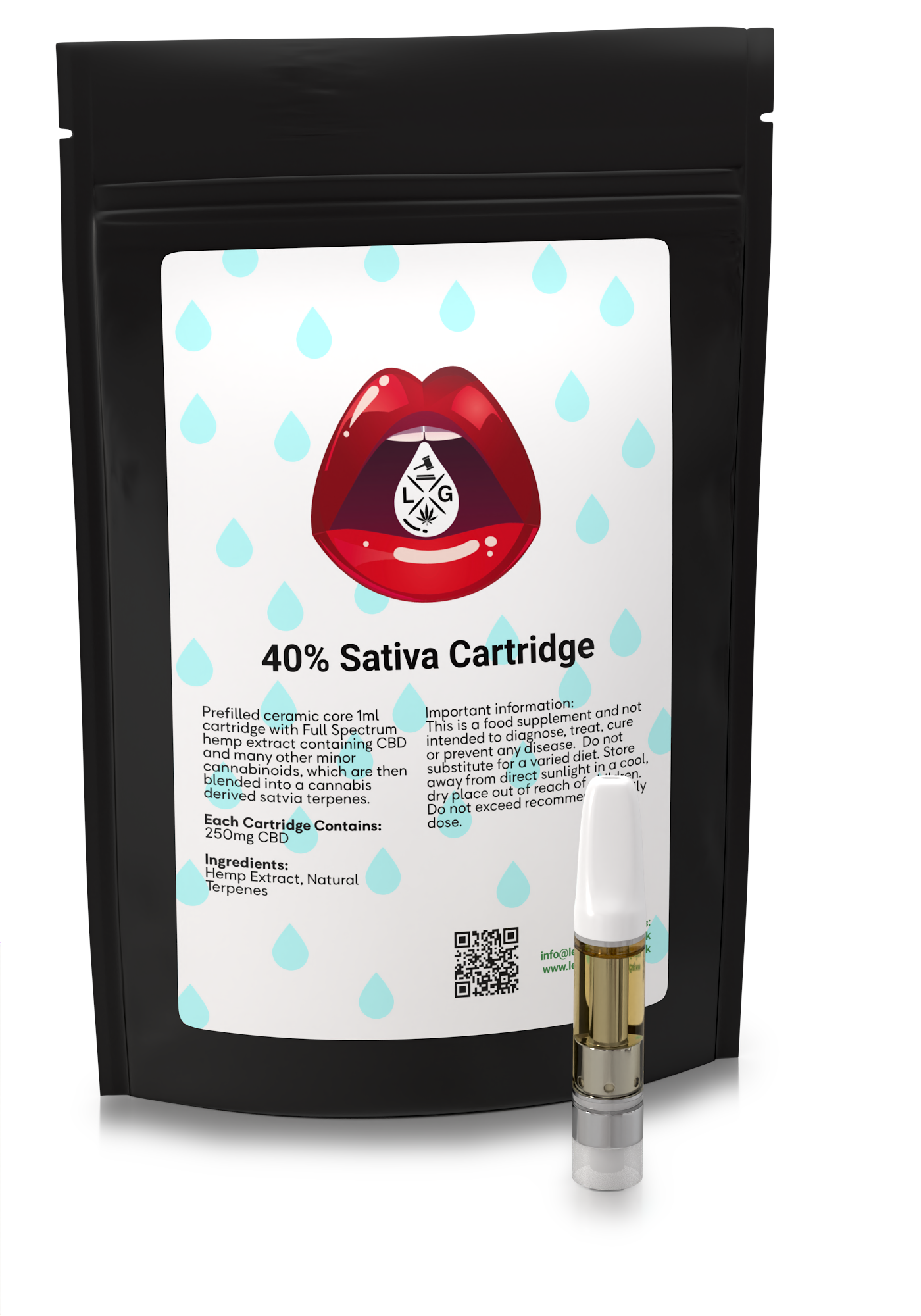 Legally Green Sativa Vape Cartridge CBD 220mg CBG 90mg 0.5ml Legally Green LTD Legally Green Sativa Vape Cartridge CBD 220mg CBG 90mg 0.5ml Legally Green LTD
