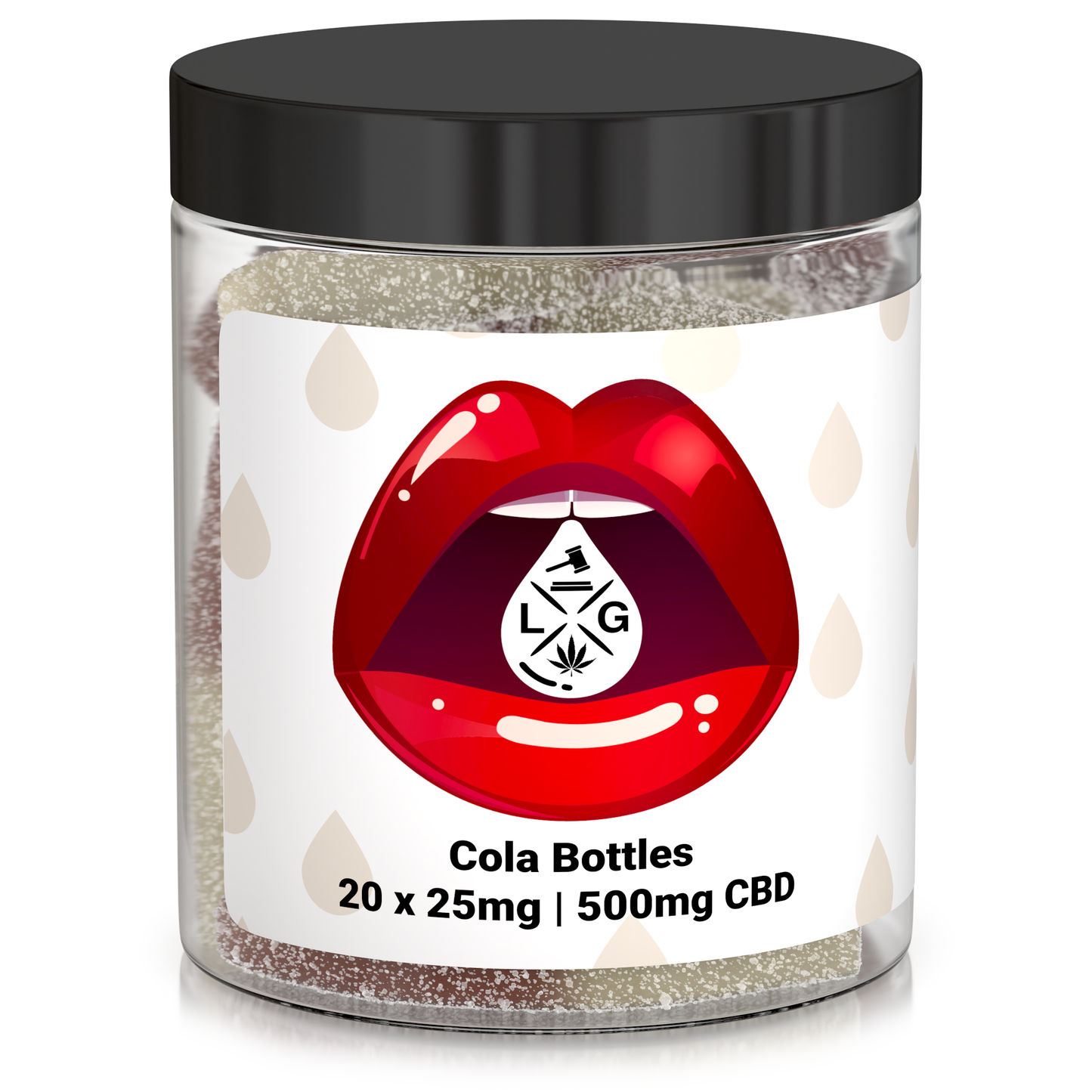 Legally Green Vegan CBD Cola Bottles 20 x 25mg – 500mg